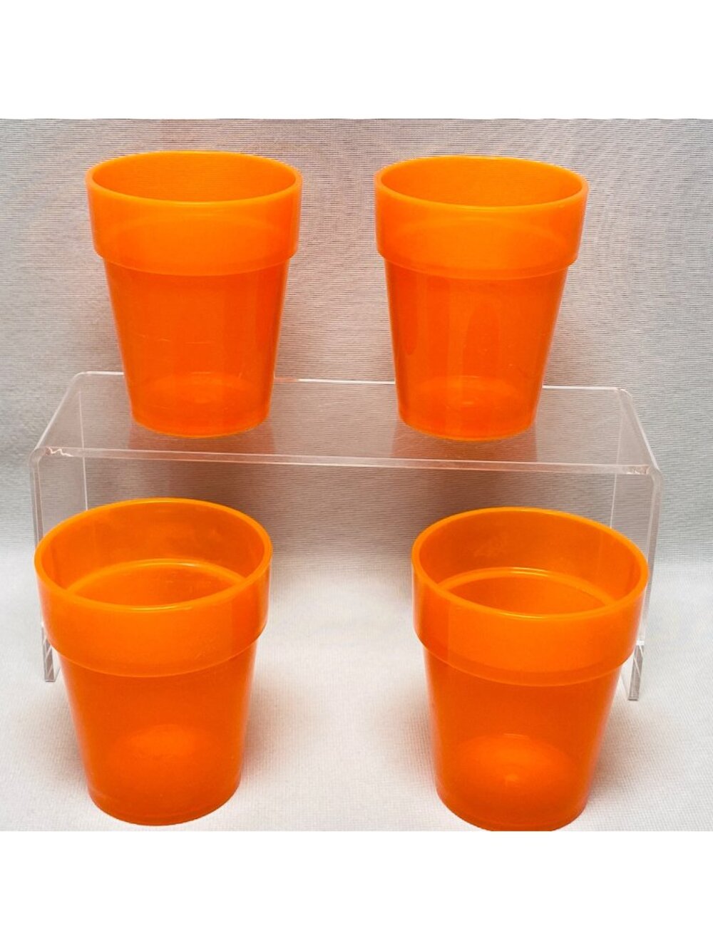 4 Fiskars Orange Plastic Multipurpose Containers For Office Or Home Organization
